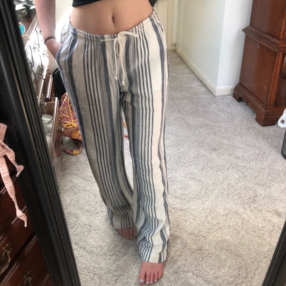Blue/ White Stripped Beach Pants